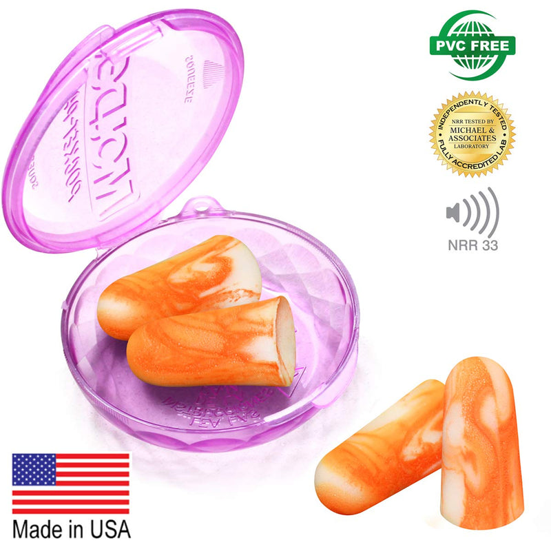 MOLDEX Soft Foam Earplugs 100 Pairs Softies® Ear Plugs for Sleeping, Snoring, Work, Travel, Shooting -33dB Highest NRR Made in USA 100 Pair (Pack of 1)