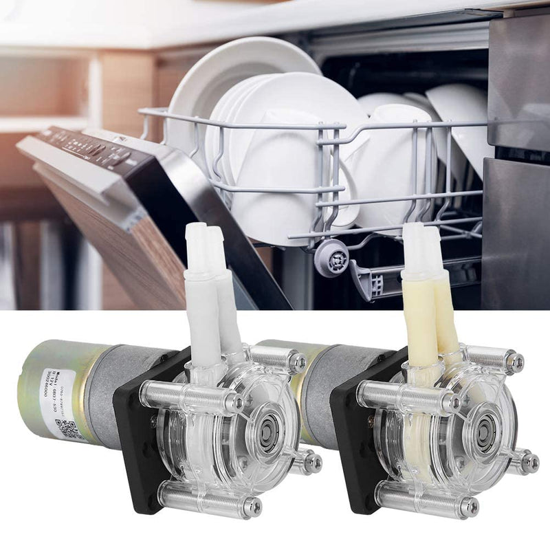 Peristaltic Pump DC Dosing Pump DC DIY Peristaltic Liquid Pump Dosing Head SelfPriming Stainless Steel Wheel Frame PC Transparent (24V)