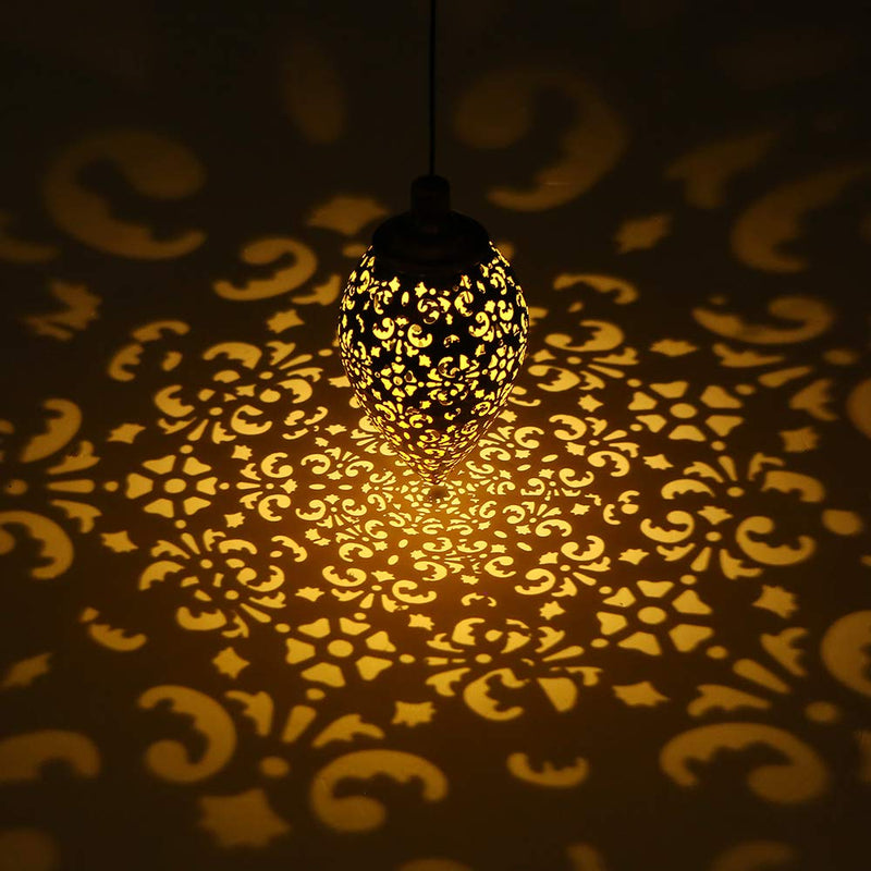 Hanging Solar Lights Tomshine Solar Lantern LED Garden Lights Metal Lamp Waterproof for Outdoor Hanging Decor