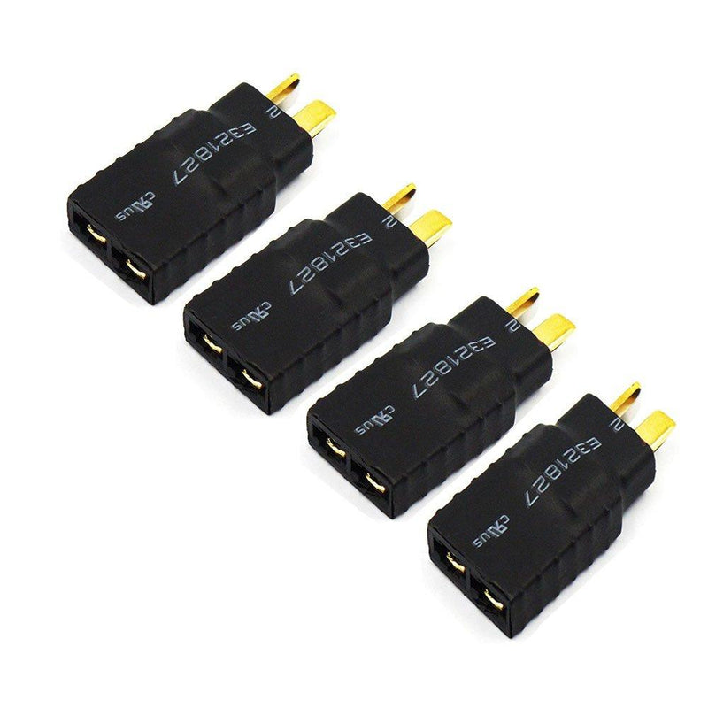 FLY RC Lipo Battery Wireless Adapter for Deans T Plug Battery to Traxxas RC ESC Charger Slash E Revo (4pcs/Lots) Deans T Male to Traxxas Female