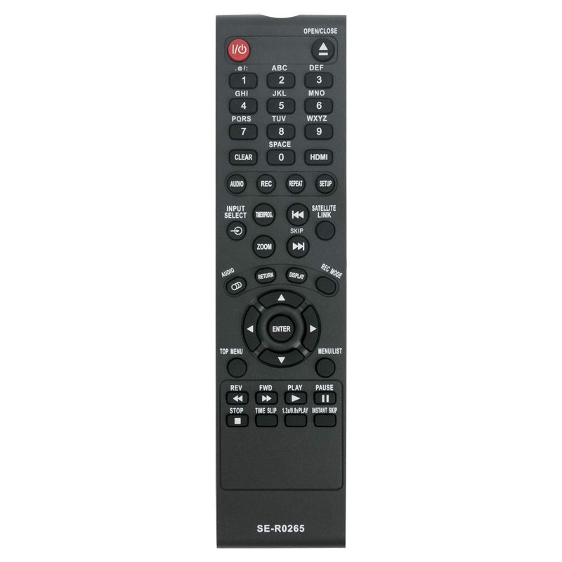 New SE-R0265 Replace Remote Control fit for Toshiba DVDR DVR DVD Video Recorder DFTV200 D-FTV200 DKR10 D-KR10 DKR10KU D-KR10KU DKR40 D-KR40 DKR40KU D-KR40KU DR400 D-R400 DR400KU D-R400KU DR410 D-R410