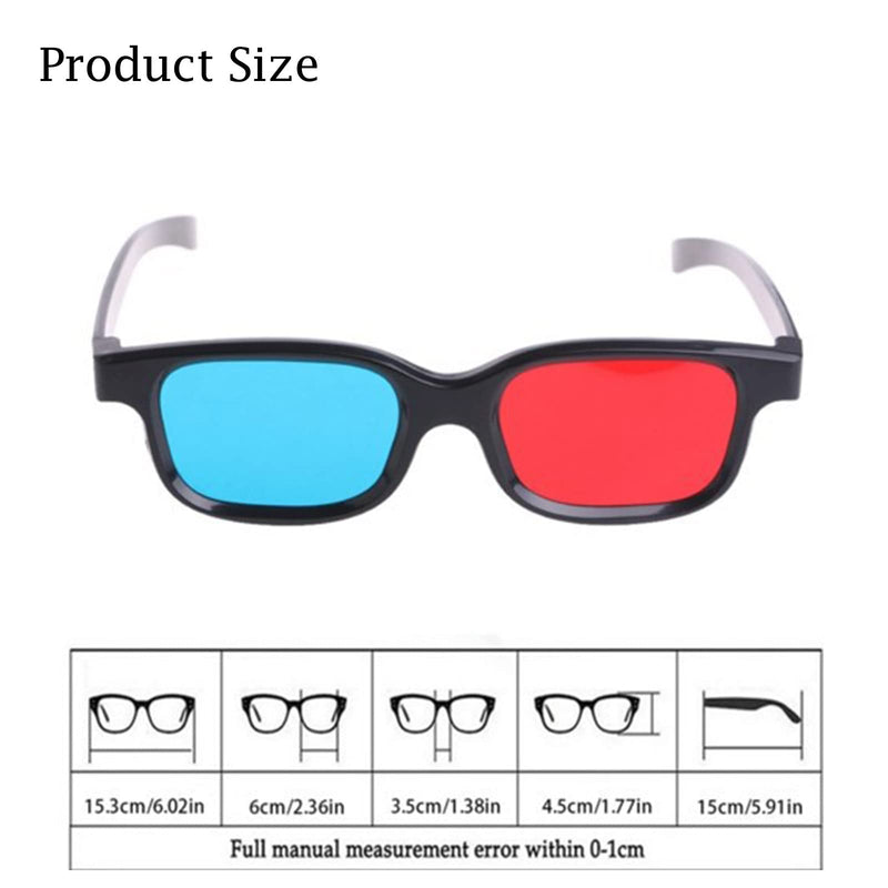 Red-Blue 3D Glasses, 3D Viewing Glasses for Viewing 3D Movies/Games and Pictures in Red-Blue Formats, Compatible with Ordinary Computer Monitors/TVs/Projectors Etc - Home Theater Glasses 4pcs Red-Blue 3D Glasses