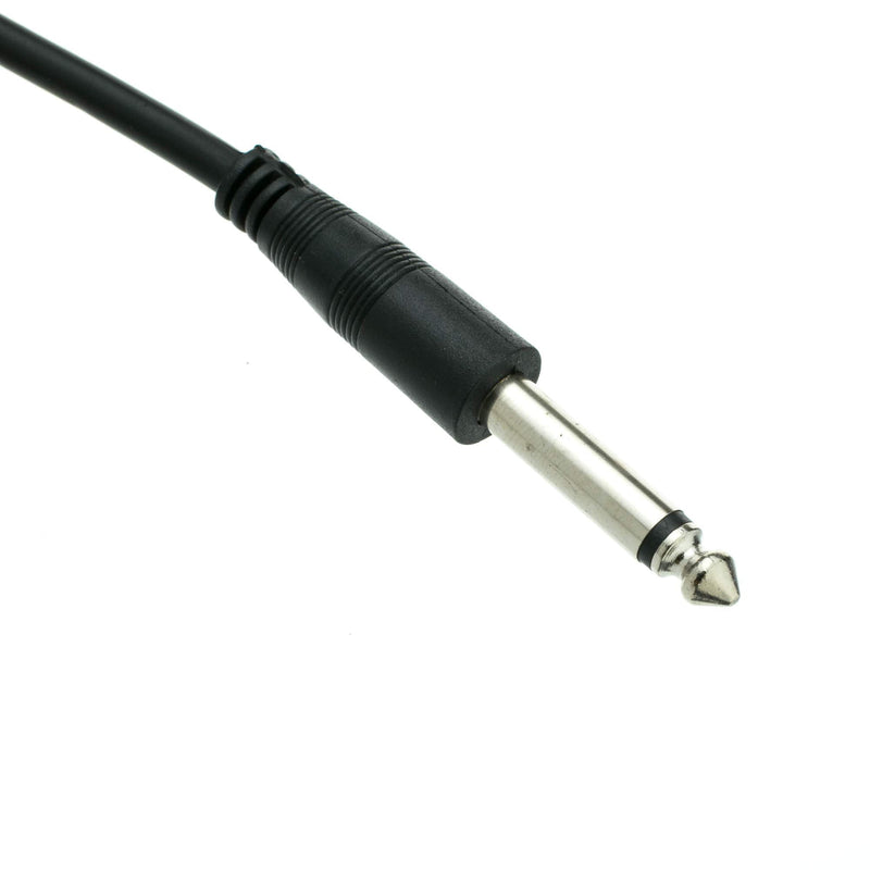 1/4 Inch Mono Patch Cable, 10 feet 1/4" Mono Male to 1/4" Mono Male Cord for Electric Instruments (Guitar, Keyboard, Amplifier, Speakers, Synthesizers), CableWholesale