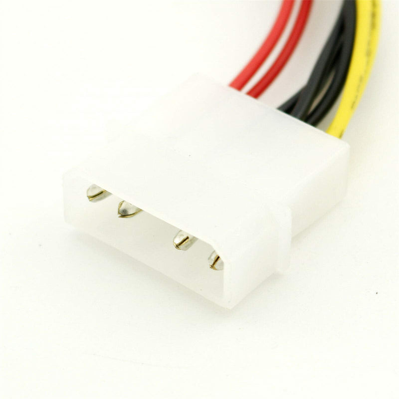 UpperFu 2pcs 5.25" 4 Pin Molex to 2 x 4 Pin 3.5" Floppy Drive FDD Female Y-Splitter Power IDE DC Internal Computer PC Power Cable Adapter Cord