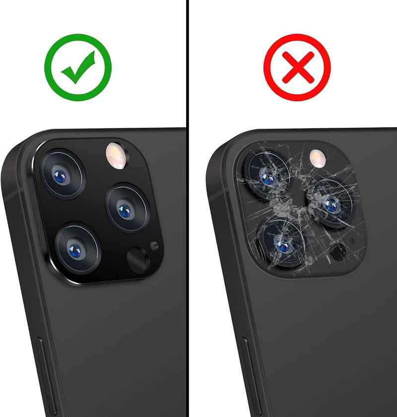 SaharaCase ZeroDamage FlexiGlass HD Camera Lens Protector [2-Pack] for Apple iPhone 14 Pro/Pro Max (2022) Anti-Scratch & Anti-Fingerprint Easy Installation (Black) Black