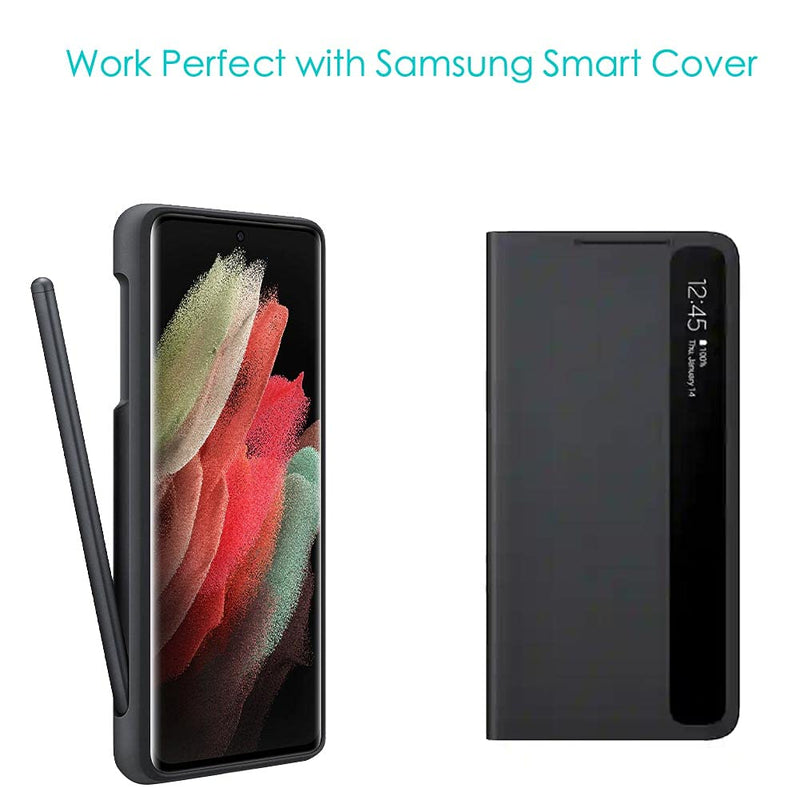 Galaxy S21 Ultra Pen Replacement for Samsung Galaxy S21 Ultra 5G S-View Cover Silicone Case Stylus S Pen +Replacement 5 Tips/Nibs + Free SIm Needle