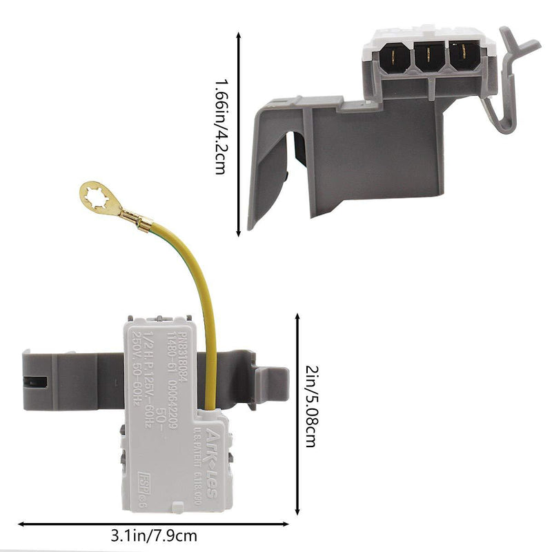 8318084 AP3180933 PS886960 Washer Door Lid Switch Kit Replacement Fits Whirlpool Roper Estate