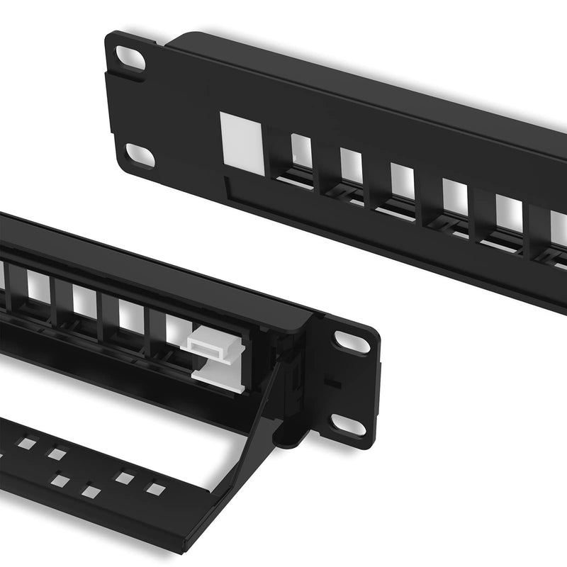 LEENUE Blank Keystone Jack Inserts in White for Wall Plate and Patch Panel 10-Pack
