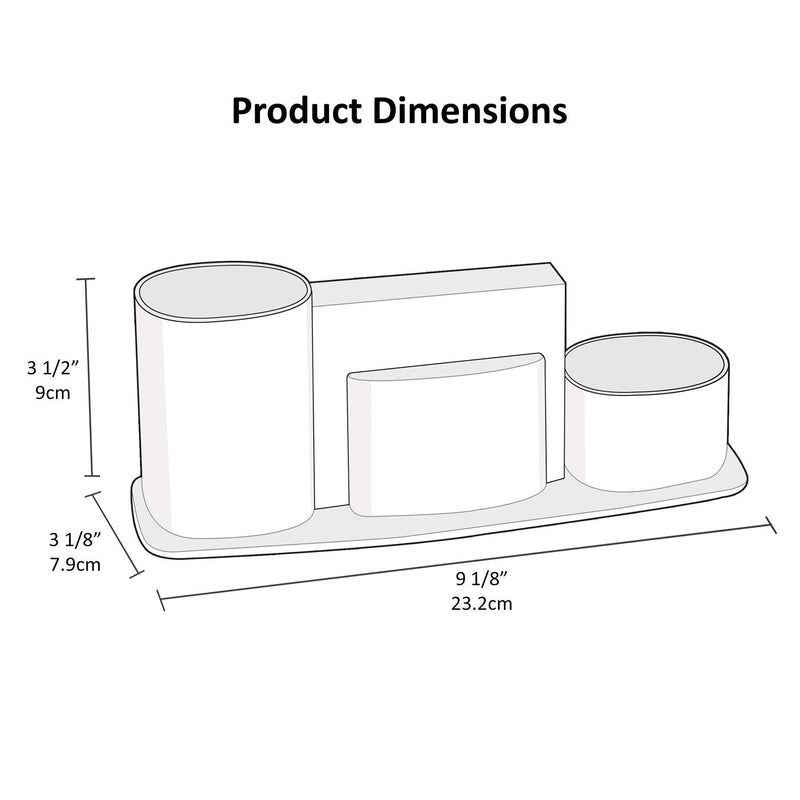 Acrimet Millennium Desktop Organizer Pencil Paper Clip Cup Caddy Holder (Plastic) (with Paper) (Clear Blue Color) Clear Blue