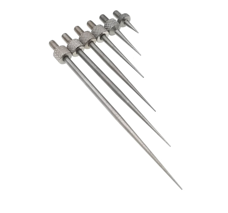 SUXING needle measuring inserts for dial indicators, measuring insert rounded steel R 0.15 mm, pin length 7/13/22/30/40/50 mm, thread M2.5 one set