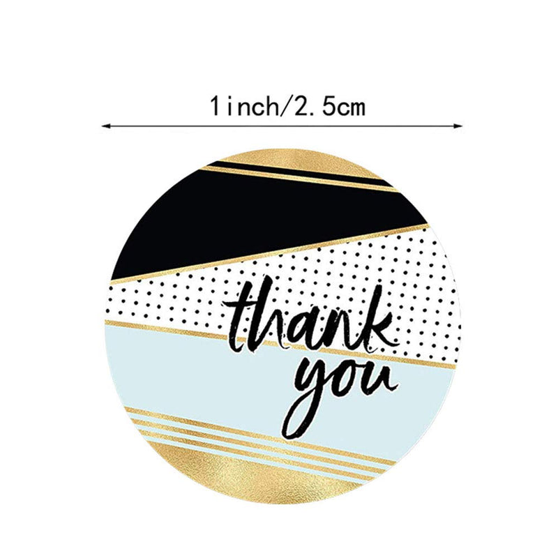 1" Thank You Stickers Labels Roll,8 Design 500 Labels Thank You Stamp for Shipping Bags (A) A