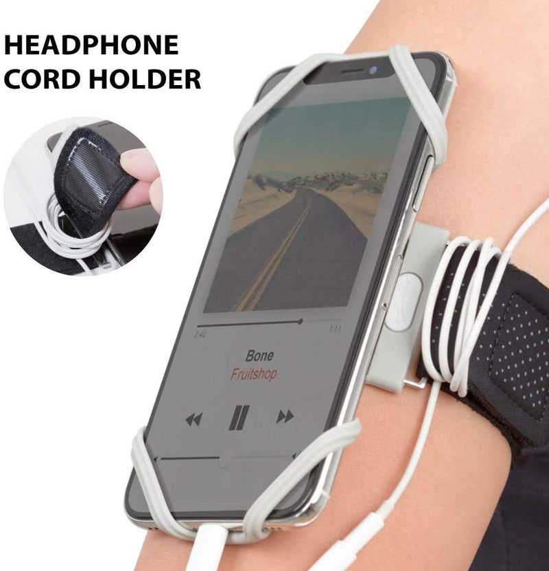 Bone Run Tie Running Armband Phone Holder, Cell Phone Arm Band for iPhone 13 12 11 Pro Max Mini XS XR X 8 7 6 Plus Samsung Galaxy S10 S9 S8 Smartphone (Combo Set/ Black/ 6.3-7.5"+ 7.9-9.8"+ 9.8-14") Combo Set (All 3 Sizes)