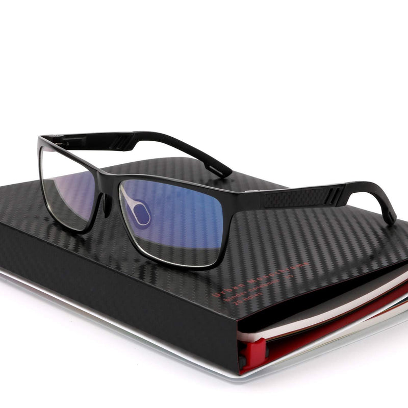 Blue Light Blocking Glasses for men women Classic Rectangle Blue Light Glasses Lightweight Eyeglasses Frame 01-black