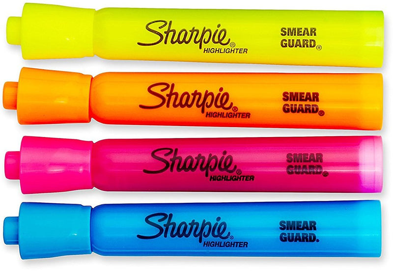 Sharpie Accent Tank-Style Highlighters, Colored Highlighters [25174PP] 4 Count (Pack of 4) Total 16 highlighters