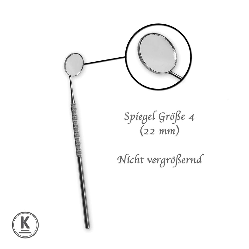 K-Pro Mouth Mirror Dental Mirror Size 4 - Stainless Steel Dental Mirror 22 mm Round