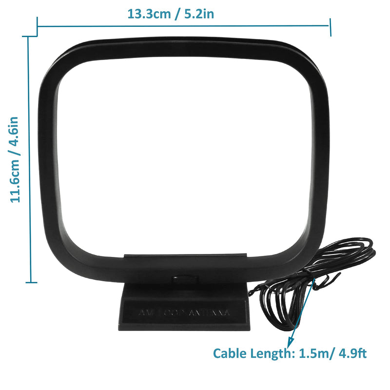 AEDIKO AM Loop Antenna 2 Pin Bare Wire Antenna Compatible with Pioneer Onkyo Yamaha Marantz Indoor Radio Bluetooth Home Stereo Receiver AV AudioTheater