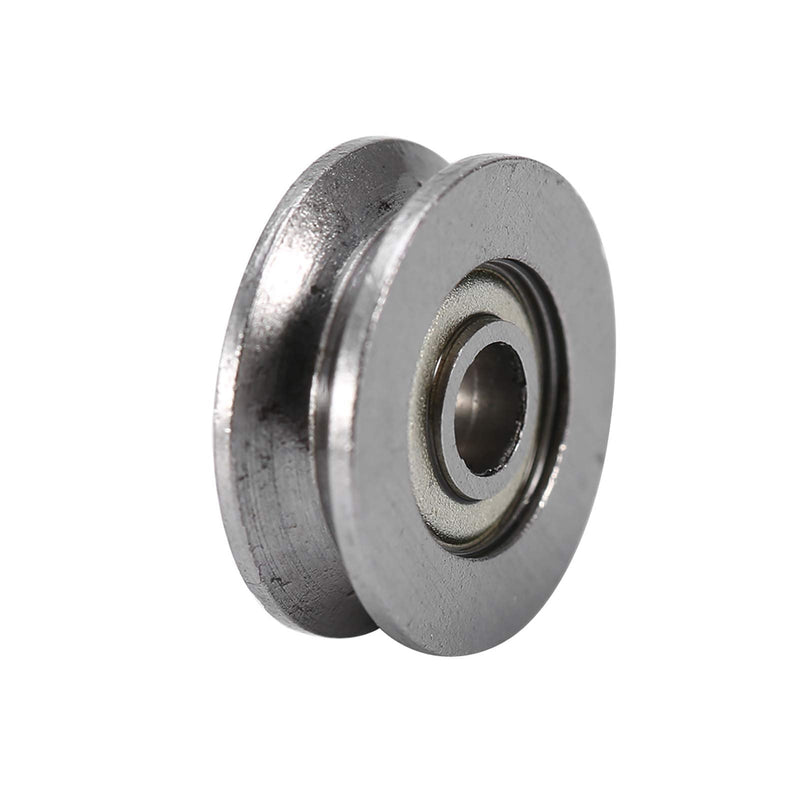 V Groove Bearing, Small Grooved Bearing Pulleys 3x12x4mm, V Groove Track Wheels, Small Fixed Pulley Bulk, V623zz Carbon Steel Replacement for Rail Track Linear Motion System, 20pcs