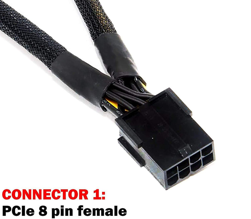 GPU VGA PCI-e 8Pin PCI Express Graphics Video Card GPU VGA 8 Pin Female to Dual GPU 8(6+2) Pin Male GPU 8 pin Splitter Power Sleeved Extension Cable 8Pin GPU (9-inch) TeamProfitcom