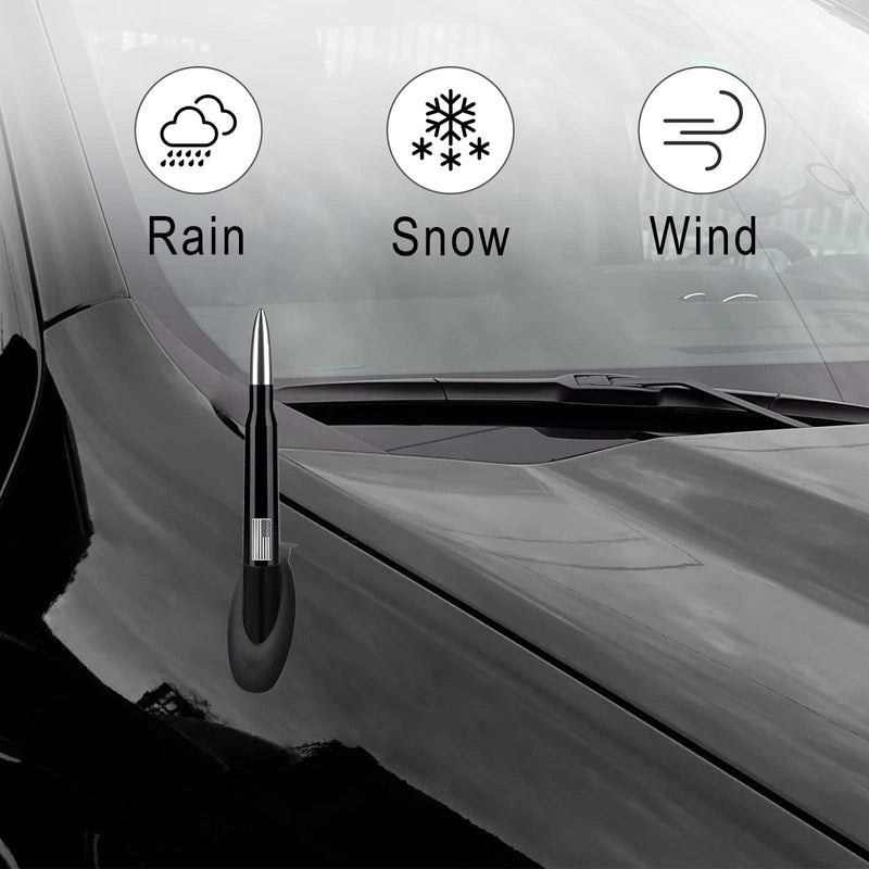 Ajxn 1 PC Car Truck Bullet Antenna, Automobile Antenna Mast, Suitable for GM Chevy Silverado 1500 3500 HD Avalanche GMC Sierra 1500 3500 Denali Heavy Duty Pickup Trucks Accessories (Silver) Silver