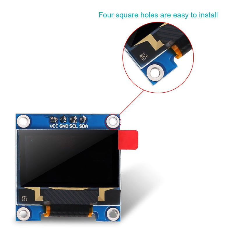 6PCS 0.96 OLED Display Module 128 x 64 I2C Display 0.96inch 12864 Blue or White OLED Module OLED Display IIC Serial Compatible with Raspberry Pi Ardu-ino Display and Microcontroller