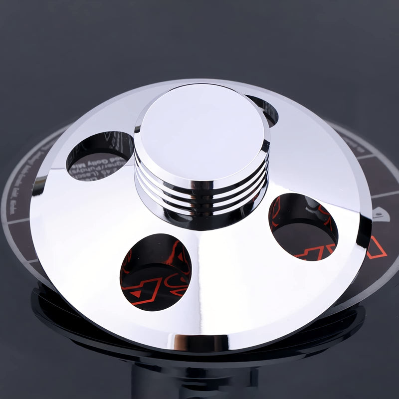 Audiophile Record Weight Clamp for Vinyl, Turntable Weight Stabilizer Aluminum Alloy, LP Record Disc Stabilizer, Vibration Reducer with Protective Soft Pad, Fits on Most Turntable.(Silver, Glossy) LP107 Silver