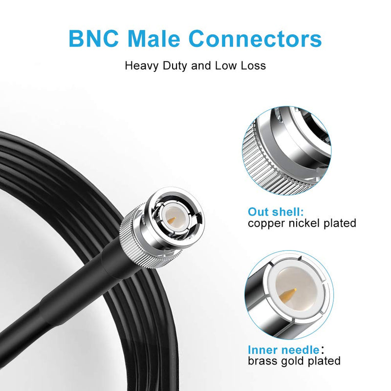 SDI Cable 20ft, XRDS -RF 75 Ohm 3G/HD-SDI Cable BNC Male Video Coax Cable for Video Surveillance Camera CCTV System