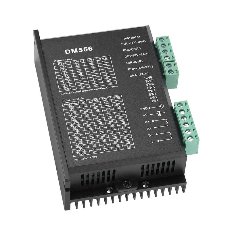 Nema 23 Steep Motor Driver, 24V-50V DC DM556 2 Phase Stepper Motor Driver 42/57 Stepper Motor Driver for Automatic Packaging Machines and Engraving Machines