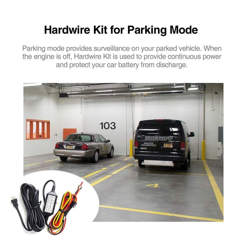 VIOFO HK3-C Acc Hardwire Kit, 13ft USB-C Hard Wire Kit for A139 Dash Cam, Low Voltage Protection