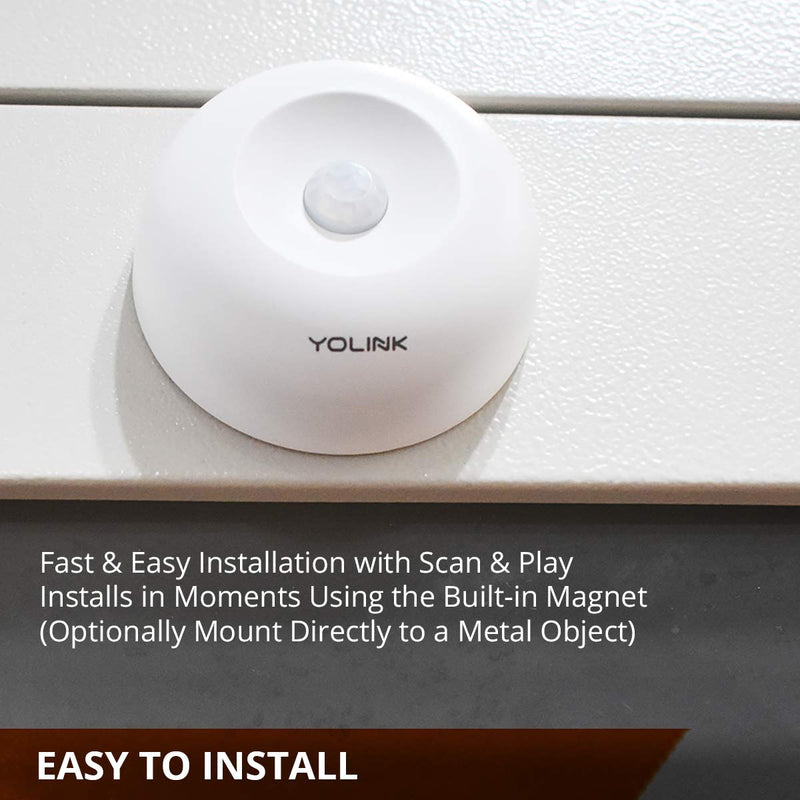 Smart Motion Sensors, YoLink 1/4 Mile World's Longest Range Wireless Indoor Motion Detector Compatible with Alexa IFTTT, Movement Detector App Alerts Remote Monitor, 2 Pack, YoLink Hub Included