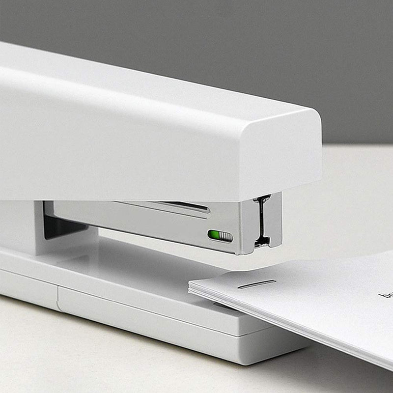 Stapler, Desktop Stapler, Classic Office Stapler, 20 Sheets Capacity White Stapler Set with Storage Free 100 pcs Staples