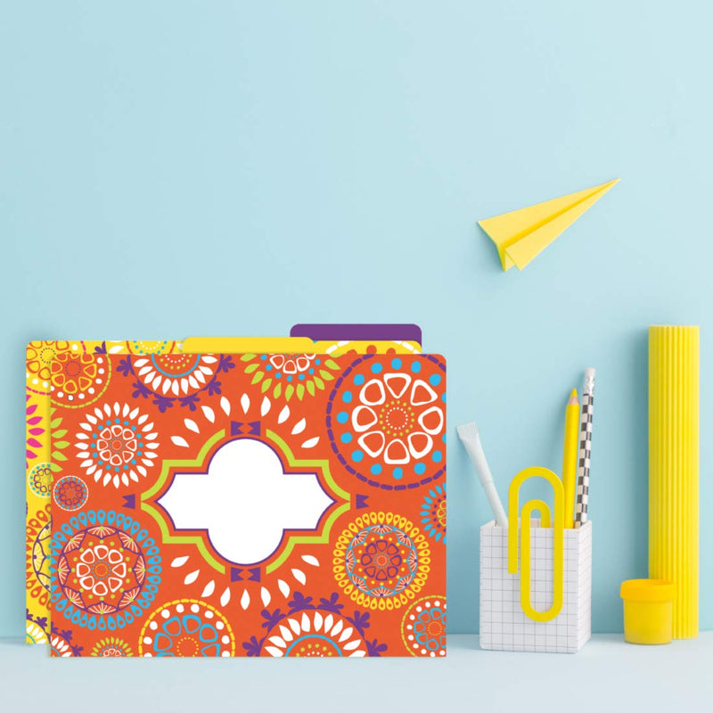 BARKER CREEK Moroccan File Folders, Letter Size, Multiple Designs, Pack of 12