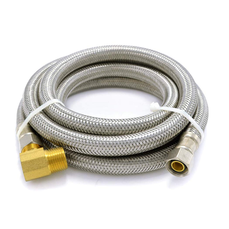 TT FLEX UPC Approved Flexible Stainless Steel Braided Dishwasher Hose,3/8"comp3/8"comp,5FT