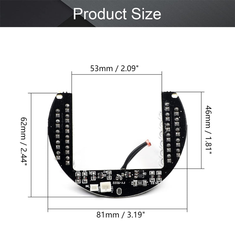 Othmro 1Pcs 22 LED IR Infraed Board 45 Degrees Round Plate Illuminator Board Bulb for CCTV Security Camera 1PCS 45°