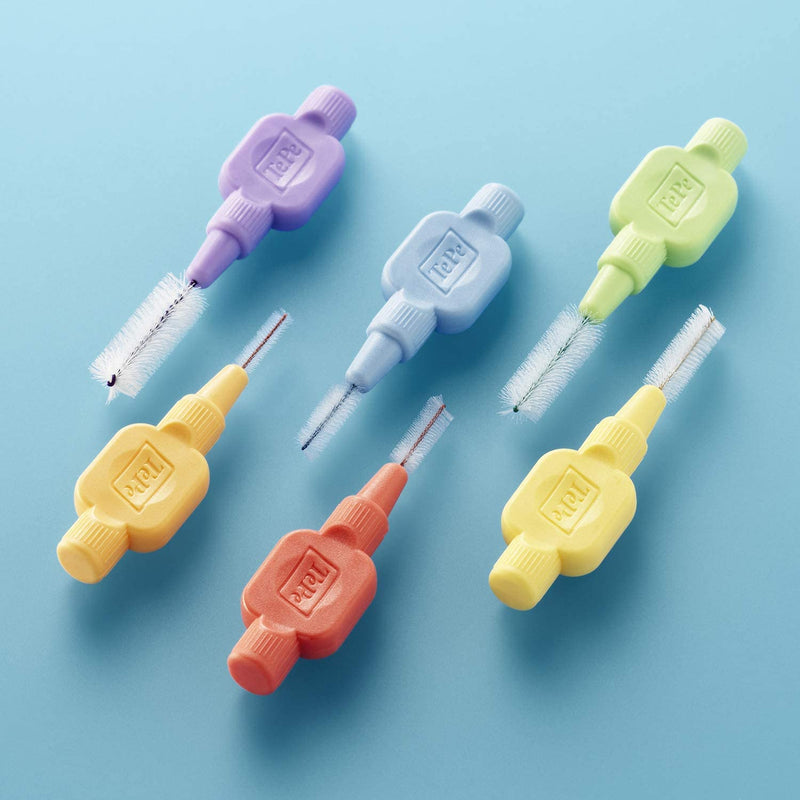 TEPE Extra Soft Interdental Brush Cleaners – Dental Brushes Between Teeth 8 Pk, Orange 0.45mm