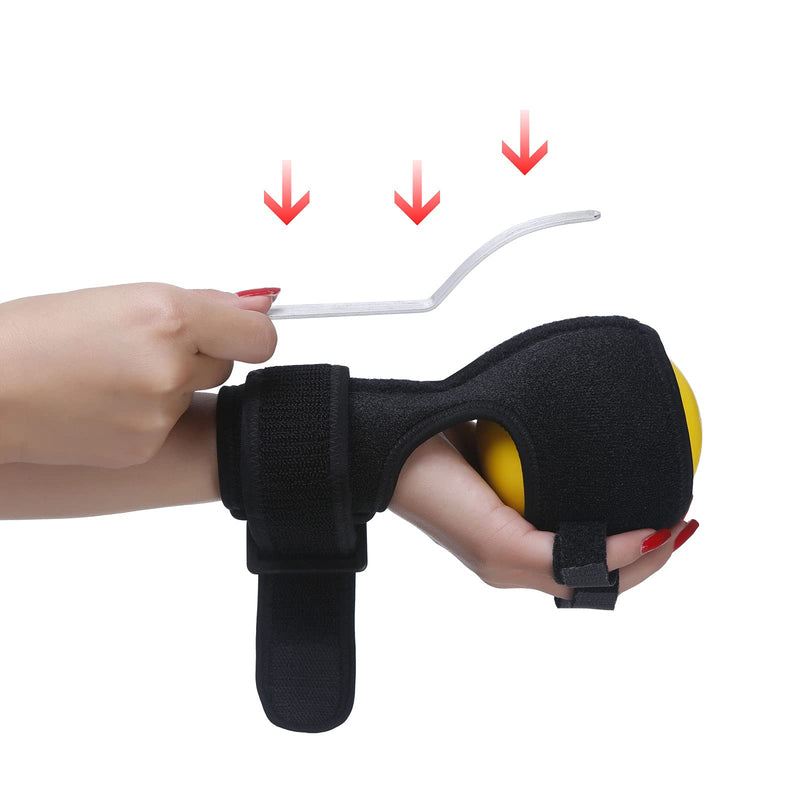 Anti-spasticity Ball Splint Hand Finger for Hand Stroke Hemiplegia Finger Recovery Spasm Dystonia Hemiplegia Finger Training Hand Functional Impairment for Children and Men and Women Medium