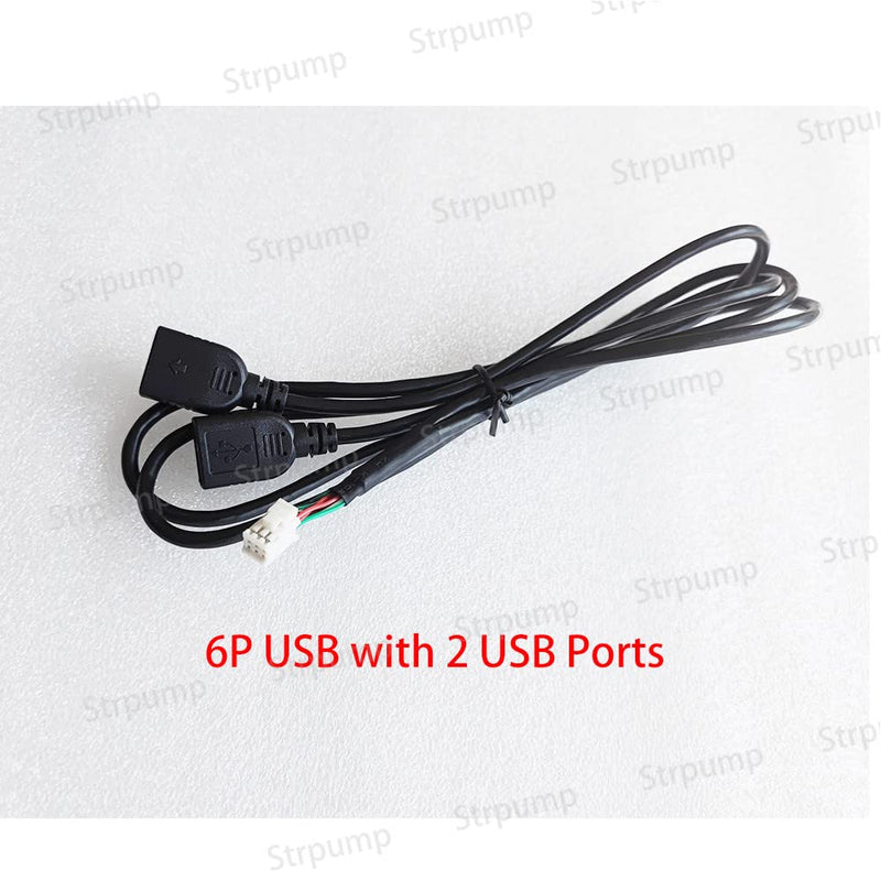 Strpump Android Car Radio Stereo 4PIN USB 6PIN/w 2USBs (3 USBs Port Total) Harness Adapter Plug Set GPS Head Unit for Aftermarket Android Radio with 16pin Power Socket 3USB Ports