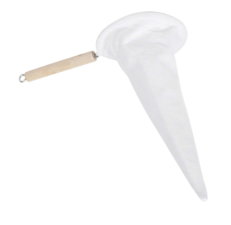 IMUSA USA Coffee Cloth Strainer with Wood Handle, 1, White