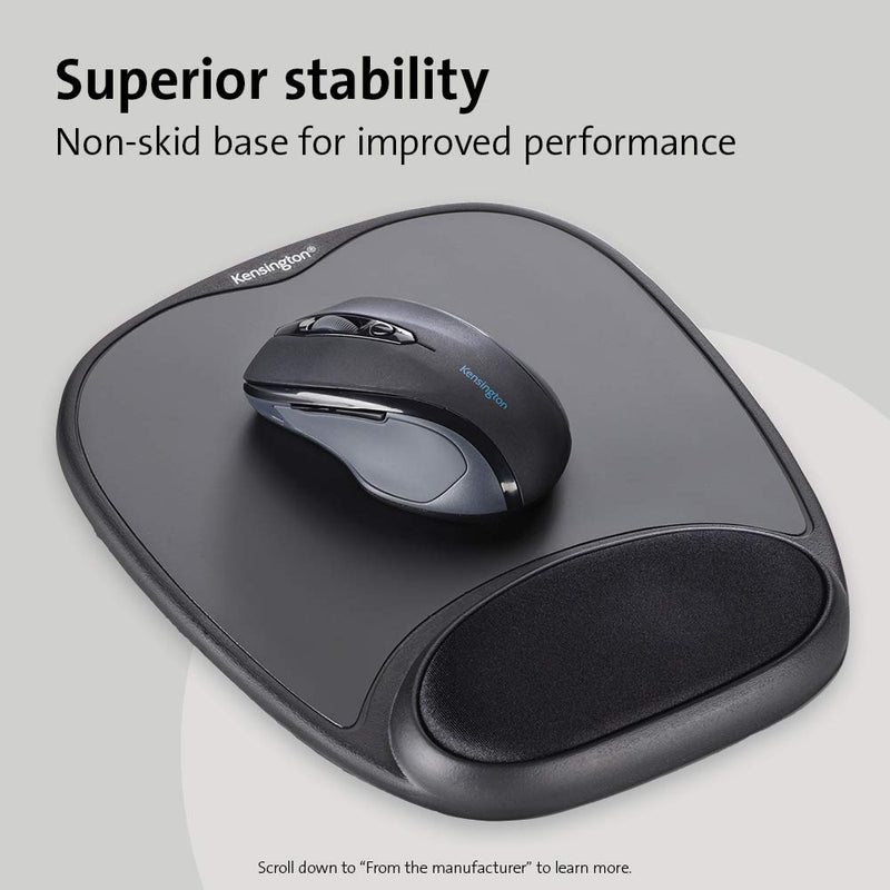 Kensington Comfort Gel Mouse Pad with Wrist Rest - Black (K62386AM)