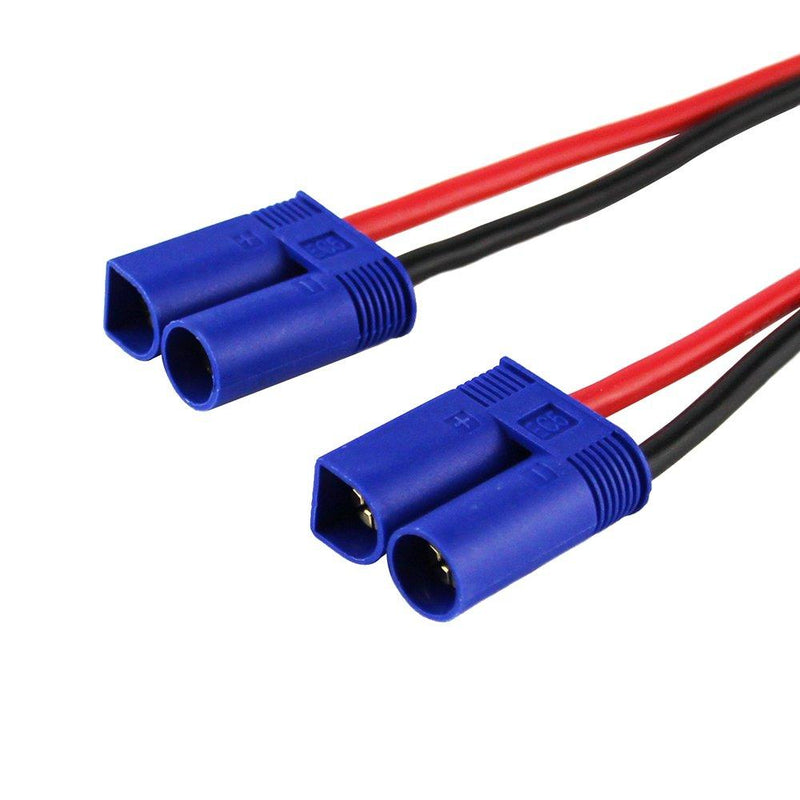 OliYin 2pcs EC5 Male Connector Plug 4mm Banana Plugs Battery Charge Lead Adapter Silicone Cable 30cm 11.8inch(Pack of 2)
