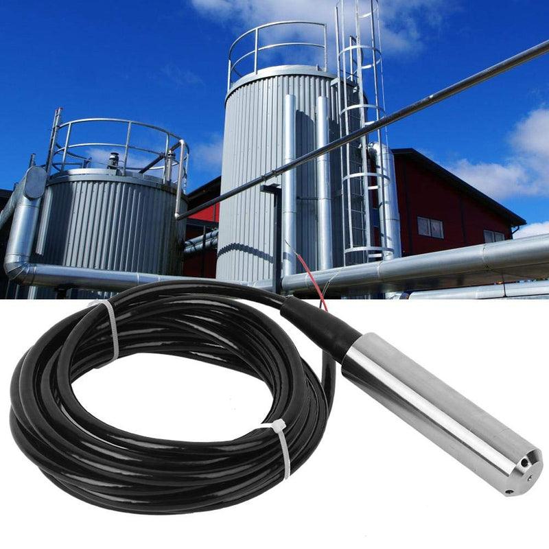 Fafeicy TL-136 liquid level transmitter, IP68 water level sensor detector, 24VDC 4-20mA signal output liquid level sensor, signal output line length 5 meters, 45 degree oblique angle (0-2m) 0-2m