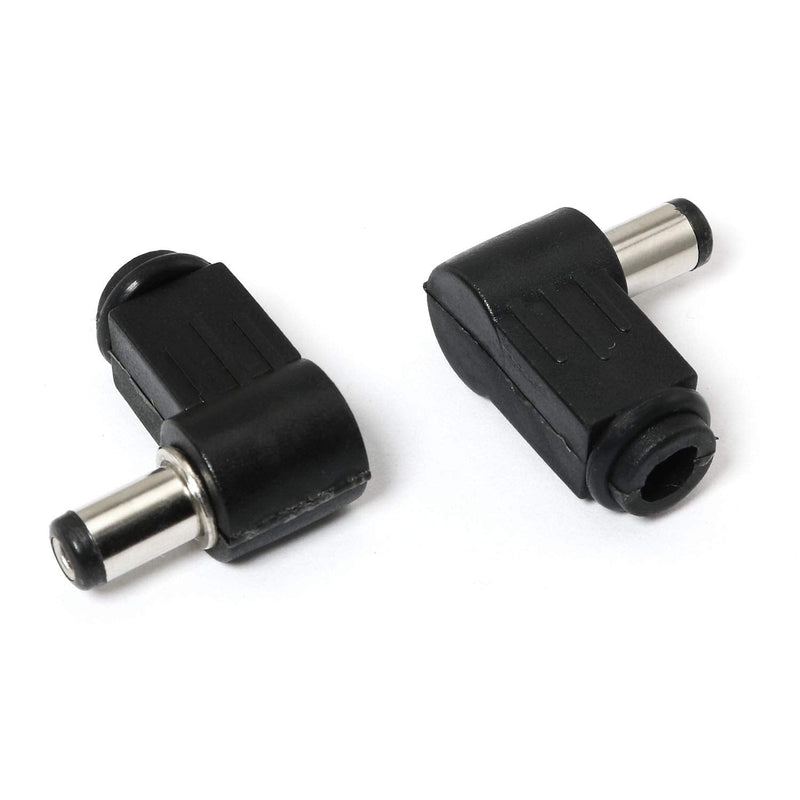 RLECS 10pcs Right Angle 5.5 x 2.1mm/0.22 x 0.08 inch DC Socket Jack Charger Power Plug Solder 90-Degree Elbow 5.5 * 2.1mm Power Plug