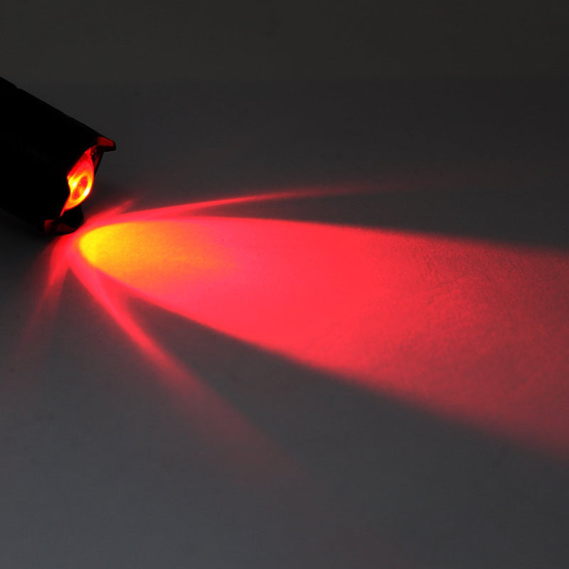 AR happy online 3 Pack AR-200 Zoomable 3 Modes Red Light LED Flashlight, Red Flashlight, Red Light Flashlight Torch with Clip, Red LED Flashlight for Hunting, Astronomy, Aviation, Night Observation Black Shell/Red Light