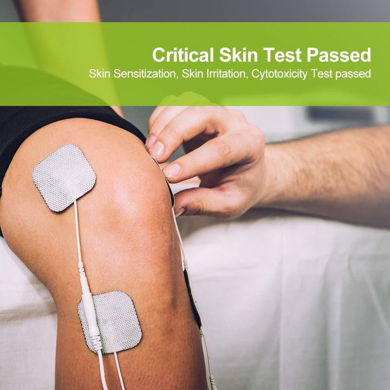 AUVON TENS Unit Pads Electrode Patches with Upgraded Self-Stick Performance and Non-Irritating Design for Electrotherapy A-White