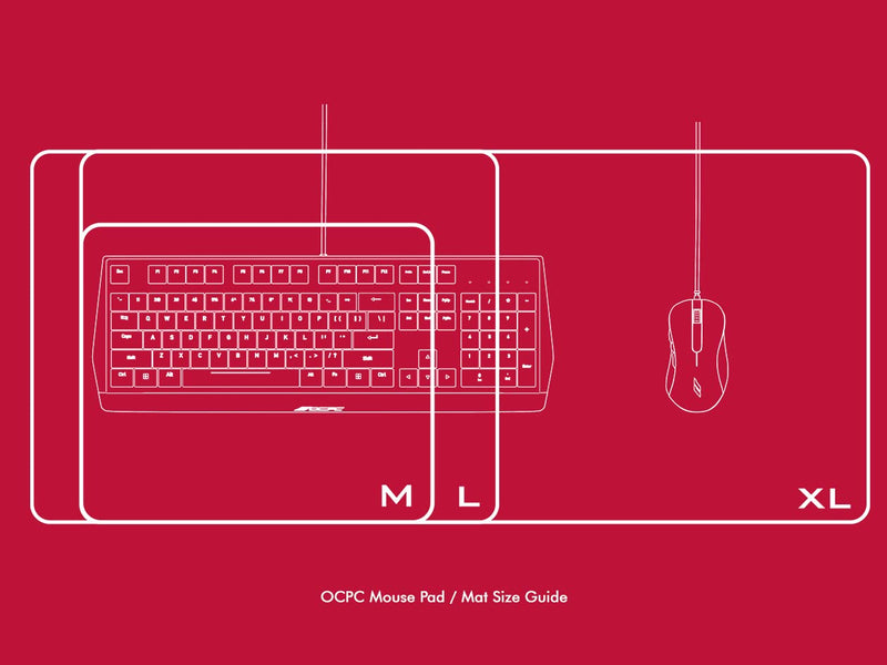 OCPC Mouse Pad, Anti - Slip Natural Rubber, Water-Repellent, Cordura Fabric, Black Medium Mouse Pad for Pc Gaming Desk, Office Desk Mat, Laptop Desk Pad, Office, and Home (360X300X3MM)… (Medium)