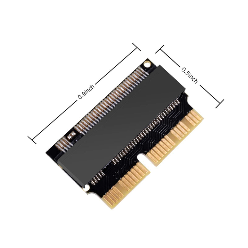 NGFF M.2 NVMe SSD Convert Adapter Card for Upgrade MacBook Air 2013 2014 2015 2016 2017 and Mac Pro Retina 2013 2014 2015, NVMe AHCI SSD Upgraded Kit for A1465 A1466 A1398 A1502 Black
