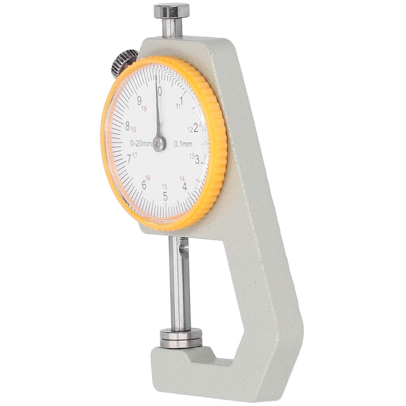 Thickness Gauge, Range Measuring Tool Leather Measuring Tool Thickness Meter, Dial Flat Head for Measuring Jewelry,Leather Leather DIY Measuring(0-20mm thickness gauge) 0-20mm thickness gauge