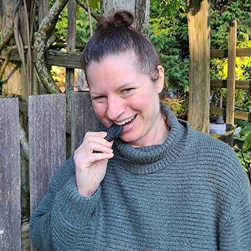 Munchables Tear Drop Chew Necklace for Children, Adults and Teens - Sensory Chewable Jewelry (Super CHEW - Charcoal) SUPER CHEW - CHARCOAL
