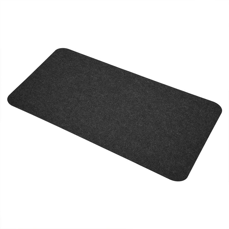 Desk Pad, Desk Blotter Desk Mat Mouse Pad Anti-Static Felts Table Mouse Mat Non-Slip Desk Laptop Pad with Good Insulation for School Office Table Pad(Black) Dark Gray