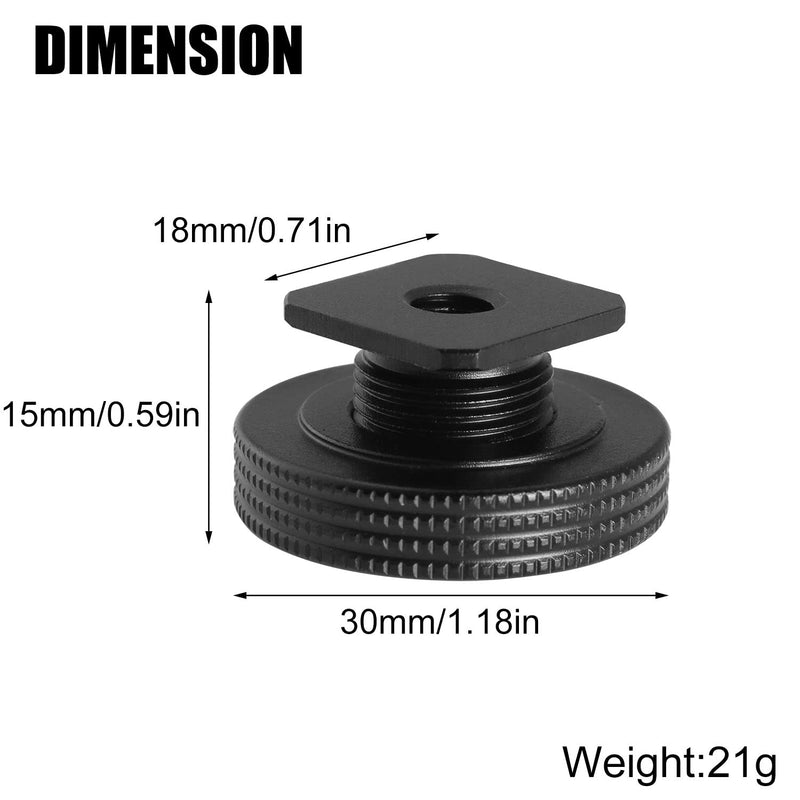 1/4" Female Thread to Hot Shoe Adapter LUORNG 2PCS Hot Shoe Mount Adapter with 1/4 to 1/4 inch Male Screw for Magic Arm, Video Light,Monitor