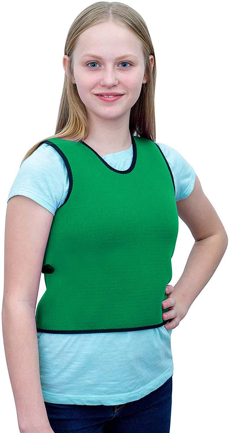 Special Supplies Sensory Compression Vest Deep Pressure Comfort for Autism, Hyperactivity, Mood Processing Disorders, Breathable, Form-Fitting, Kids and Adults (Green, Small 17x30 inches) Green Small (Pack of 1)